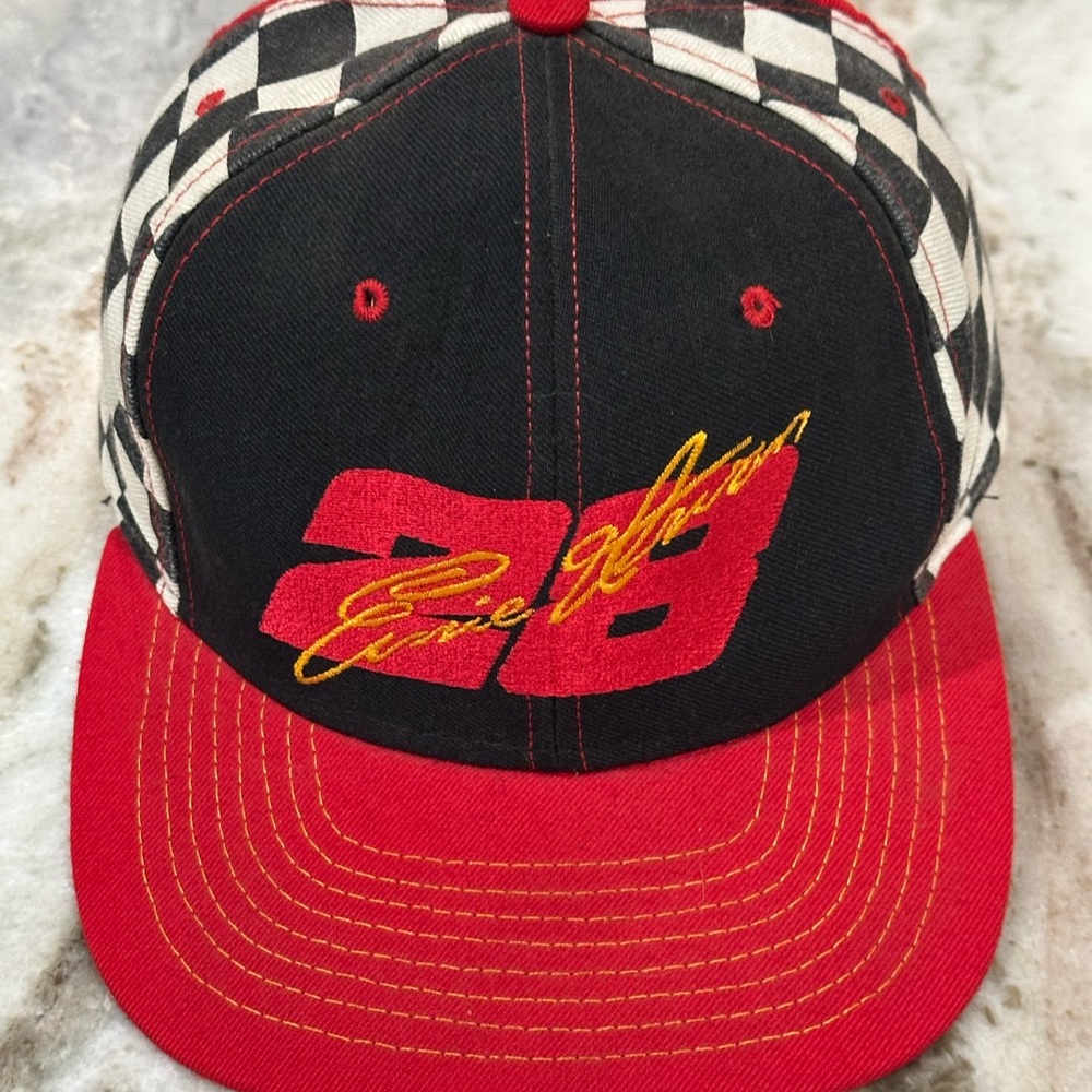 Vintage Ernie Irvan Hat Cap #28 NASCAR Racing Signature SnapBack Made in USA